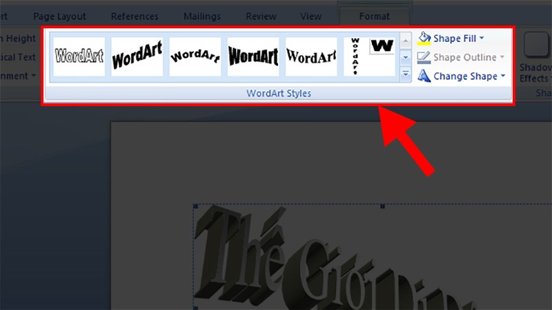 Cách tạo chữ nghệ thuật WordArt trong Word