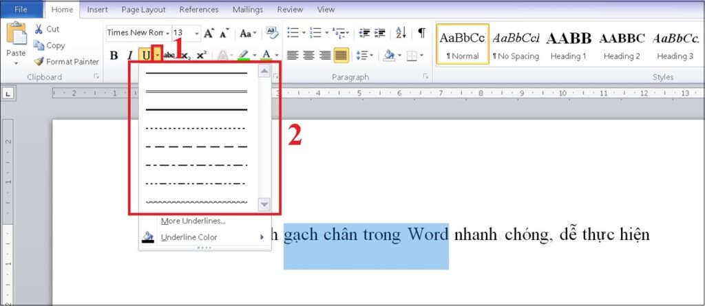 Lợi ích của việc sử dụng gạch chân kép