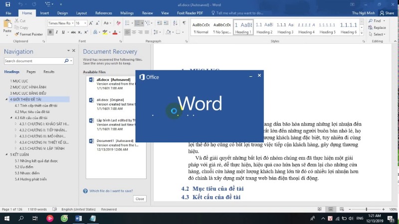 Nguyên nhân file word bị lỗi