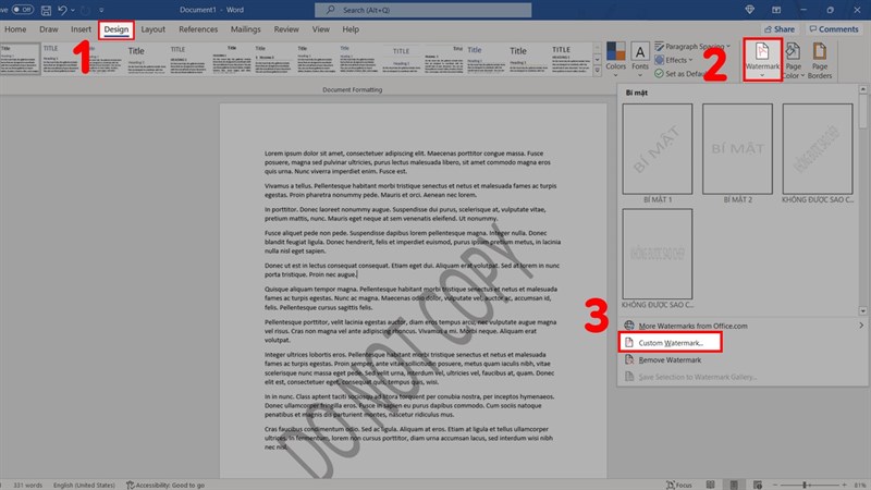 Tại sao nên tạo watermark chìm trong Word?